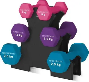 Neoprene Dumbbell Hand Weights Pair Home Exercise For Women Men Arm Pilates Dumbbells In 1Kg 1.5Kg 2Kg 3Kg 4Kg 5Kg 8Kg 10Kg Set