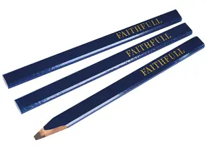 Faithfull  Carpenter's Pencils - Blue / Soft (Pack 3) FAICPB