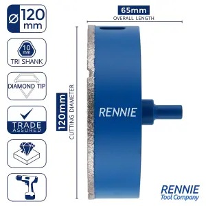 120mm Diamond Hole Saw Drill Bit For Tiles, Ceramic, Porcelain. Holesaw