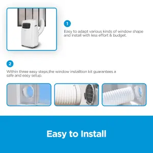 Midea Smart 12000 BTU Portable Air Conditioner - App & Smart Home Compatible, Timer, Window Kit Included