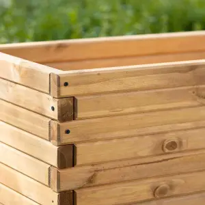 Primrose Pine Raised Flower Bed Planed Trough Planter - Treated Durable Pine & Responsibly Sourced Timber 70cm