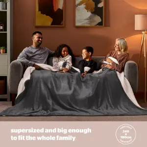 Silentnight Snugsie Giant Blanket - Charcoal