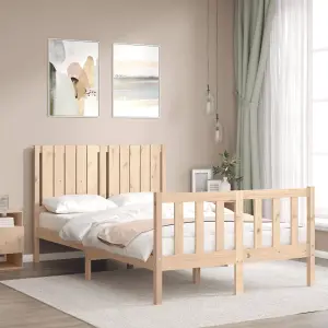 Berkfield Bed Frame with Headboard 120x200 cm Solid Wood