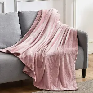 Fleece Blanket Double Size Ultra Soft Throw Blanket Fuzzy Warm Cozy Plush Reversible Microfibre Flannel Blanket for Sofa Couch Bed