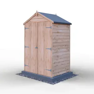 Shire 4x3 Overlap Double Door Shed with Shelves