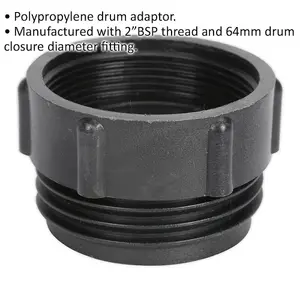 High-Quality 64mm US Buttress Drum Adaptor with 2" BSP Thread