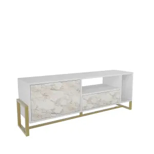 Decorotika - Utopia TV Stand TV Unit TV Cabinet with Shelves and One Cabinet