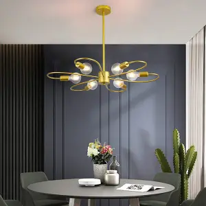 Garwarm  6-Light  Irregular Mid-Century Modern Chandelier