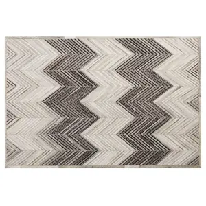 Cowhide Area Rug 140 x 200 cm Grey AYTEPE