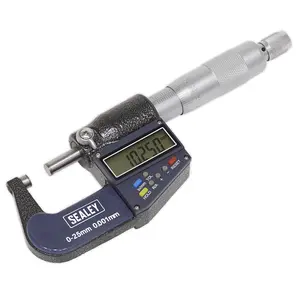 Sealey Digital External Micrometer 0-25mm(0-1") AK9635D