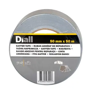 Diall Silver effect Duct Tape (L)50m (W)50mm