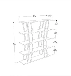 Decorotika Adar Bookcase Shelving Unit