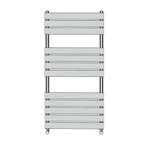 Rinse Heated Towel Rail Radiator For Bathroom Ladder Flat Panel Chrome 1200x600mm