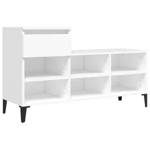 Berkfield Shoe Cabinet White 102x36x60 cm Engineered Wood