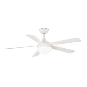 Luminosa Izaro LED White Ceiling Fan with DC Motor Smart, 3000K