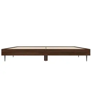 Berkfield Bed Frame Brown Oak 120x190 cm 4FT Small Double Engineered Wood