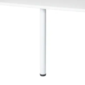 GoodHome Nantua 900mm White Modern Worktop support leg (Dia)60mm