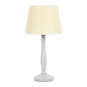 Annum Wood Table Lamp Grey / Beige / No