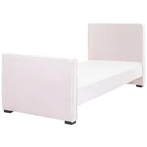 Velvet EU Single Size Bed Pink TEENIE