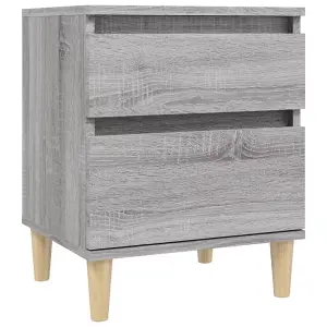 Berkfield Bedside Cabinet Grey Sonoma 40x35x50 cm