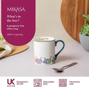 Mikasa Bike 280ml Straight-Sided Mug