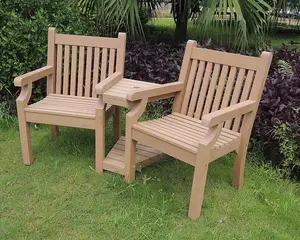 Winawood Sandwick Wood Effect Love Seat - New Teak