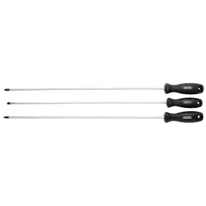 Draper Long Reach Hard Grip Screwdriver Set (3 Piece) 13580