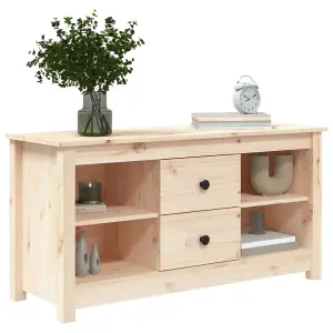 Berkfield TV Cabinet 103x36.5x52 cm Solid Wood Pine