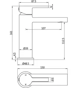 Aquarius Evolution Mono Basin Mixer Tap Chrome