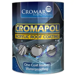 Cromapol Acrylic Waterproof Roof Coating - Emergency Leak Repair - 1KG Grey