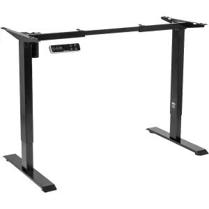 Electric Height Adjustable Standing Desk Frame - Black Ergonomic Home Office Solution