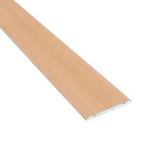 Flat self-adhesive wood effect aluminium door floor edging bar strip trim threshold 930 x 30mm a02 beech