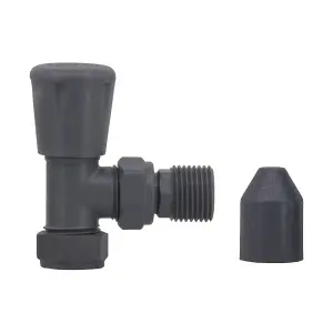 Right Radiators Anthracite Angled Lockshield Valve Towel Rail Radiator Valves Central Heating Taps