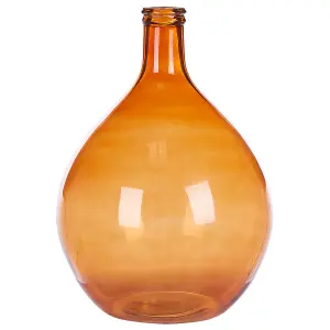 Decorative Vase CHATNI Glass Golden Brown