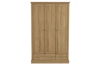 Devon 3 Door 2 Drawer Wardrobe Oak