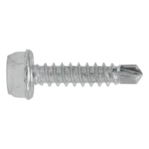 Sealey Self Drilling Screw 4.2 x 19mm Hex Head Zinc DIN 7504K Pack of 100