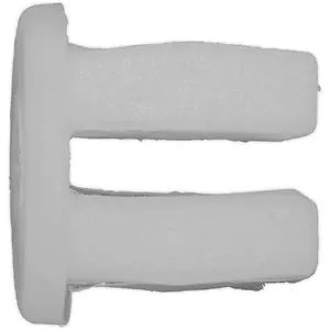 20 PACK White Locking Nut Trim Clip - 10mm x 10mm - Universal Vehicle Fitting