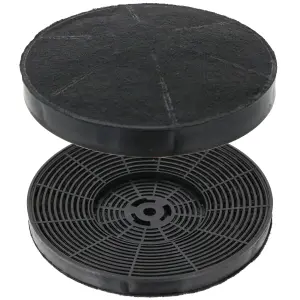 SPARES2GO Carbon Charcoal Filter compatible with CDA CCA52WH CHA15 Cooker Hood 175mm Pack of 2