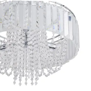 The Lighting Edit Cerro Crystal chrome effect 3 Lamp LED Pendant ceiling light, (Dia)360mm