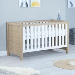 Luno Cot Bed White Oak / No