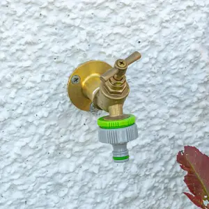 garden watering outdoor tap adaptor to fit taps with either a 3/4" bsp or a 1" bsp thread,universal hose connection