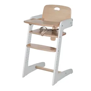 High Chair Brown/White