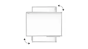 ALLboards Whiteboard dry erase magnetic surface aluminium frame 90x60 cm CLASSIC A7