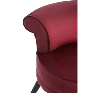 Interiors by Premier Wine Velvet Chair, Enchanting Sleep Swivel Chair, Easy to Assemble Accent Chair, Comfy Office Chair