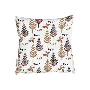 Christmas Tree, Holly leaf pattern (Outdoor Cushion) / 60cm x 60cm