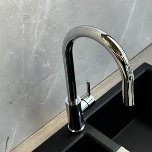 Liquida EPO11CH Single Lever Pull Out Mono Mixer Chrome Kitchen Mixer Tap