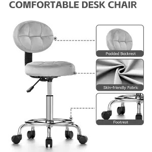 Swivel Home Office Chair with Backrest-Grey