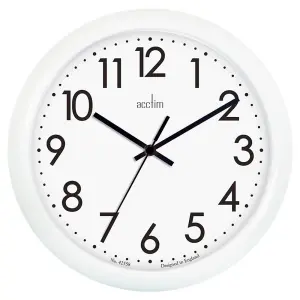 Acctim Abingdon Plastic Wall Clock Black/White (One Size)