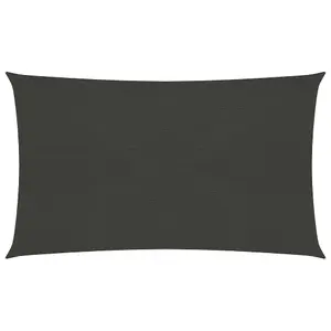 Berkfield Sunshade Sail 160 g/m2 Anthracite 2x5 m HDPE