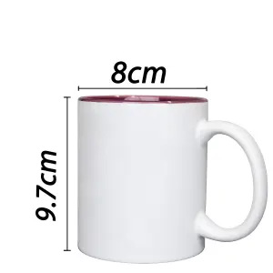 4Pack 11oz White 2Tone Sublimation Mugs Perfect for Custom Printing